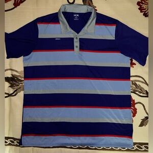 Adidas Golf Men’s Purple Striped Polo Size XXL